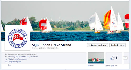 Sejlklubben Greve Strand er på FaceBook